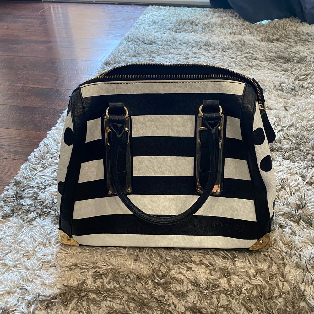 Aldo Purse dots black and white
